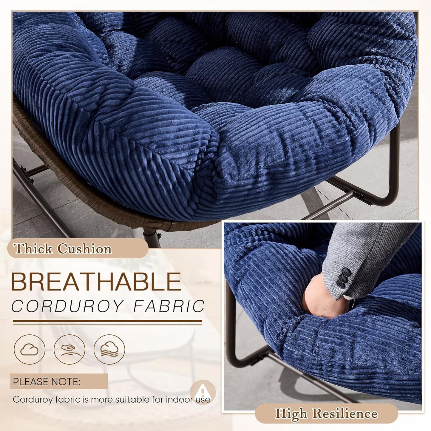 🔥 LAST CHANCE! Limited Edition Egg Chair - Handwoven Rattan + Plush Cushions - Almost Gone!