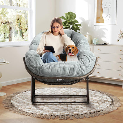 🔥 LAST CHANCE! Limited Edition Egg Chair - Handwoven Rattan + Plush Cushions - Almost Gone!