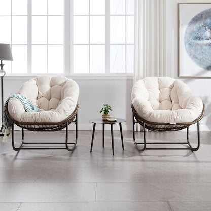 🔥 LAST CHANCE! Limited Edition Egg Chair - Handwoven Rattan + Plush Cushions - Almost Gone!