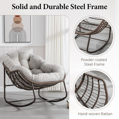 🔥 LAST CHANCE! Limited Edition Egg Chair - Handwoven Rattan + Plush Cushions - Almost Gone!