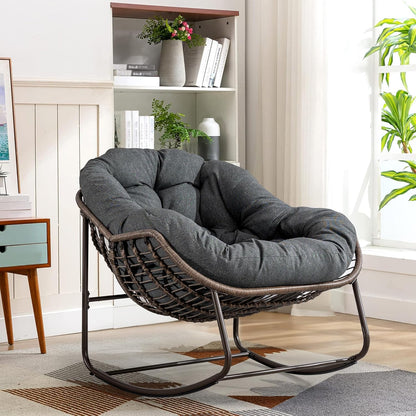 🔥 LAST CHANCE! Limited Edition Egg Chair - Handwoven Rattan + Plush Cushions - Almost Gone!