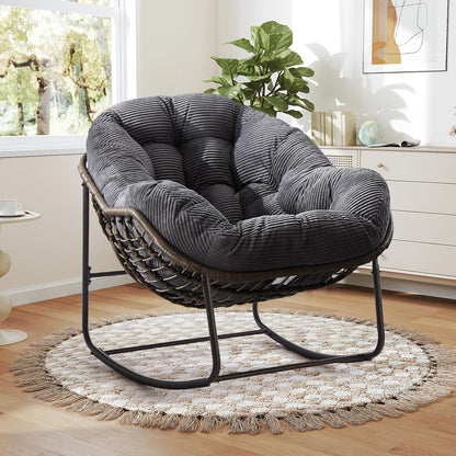 🔥 LAST CHANCE! Limited Edition Egg Chair - Handwoven Rattan + Plush Cushions - Almost Gone!