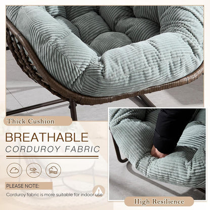 🔥 LAST CHANCE! Limited Edition Egg Chair - Handwoven Rattan + Plush Cushions - Almost Gone!