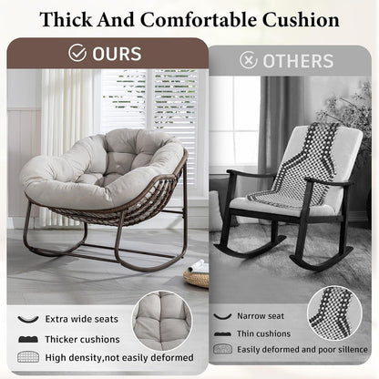 🔥 LAST CHANCE! Limited Edition Egg Chair - Handwoven Rattan + Plush Cushions - Almost Gone!