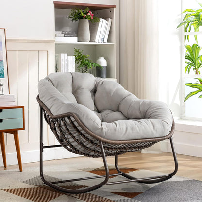 🔥 LAST CHANCE! Limited Edition Egg Chair - Handwoven Rattan + Plush Cushions - Almost Gone!