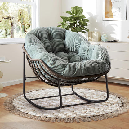 🔥 LAST CHANCE! Limited Edition Egg Chair - Handwoven Rattan + Plush Cushions - Almost Gone!